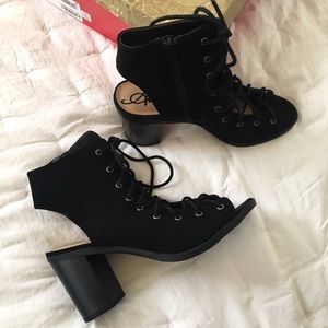 AMERICAN RAG savanah lace up heel booties